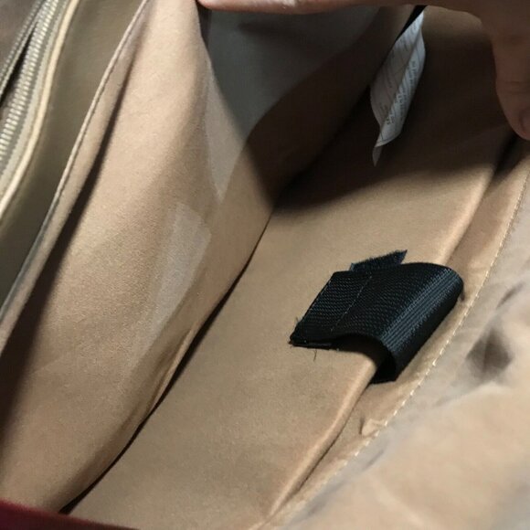 Bently Leather Mia & Luca Messenger Bag Purse Tan Shoulder Strap 18 X 11" Large - Picture 13 of 16